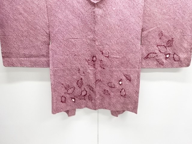 JAPANESE KIMONO / HAORI COAT / ALL SHIBORI / LEAF 